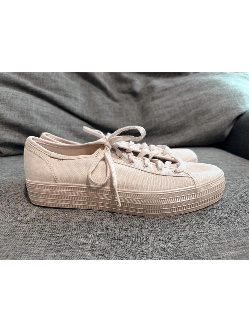Keds Triple Kick Platform Sneakers Womens Size 9 Blush Pink Canvas